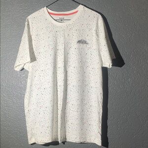 Hurley White T-Shirt with Colorful Speckles